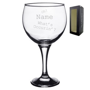 Personalised Engraved  Novelty Gin Balloon, Gift Boxed, Perfect for Birthdays and Christmas
