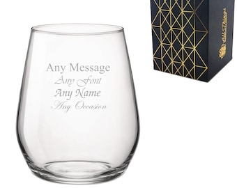 Wasserglas Mit Gravur - Edles Wasserglas Graviert Mit Namen (1