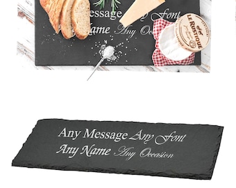 Rectangular Set Of 2 Slate Placemats Food Platter Serving Tray Place Setting New
