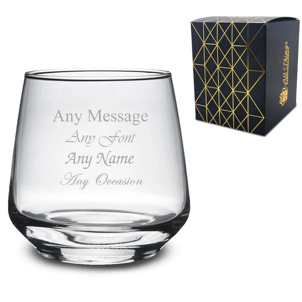 Personalised Whiskey Glass Etsy UK