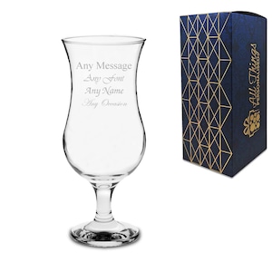 Personalised Engraved Novelty Pina Colada Cocktail Glass - Birthday Gift Present