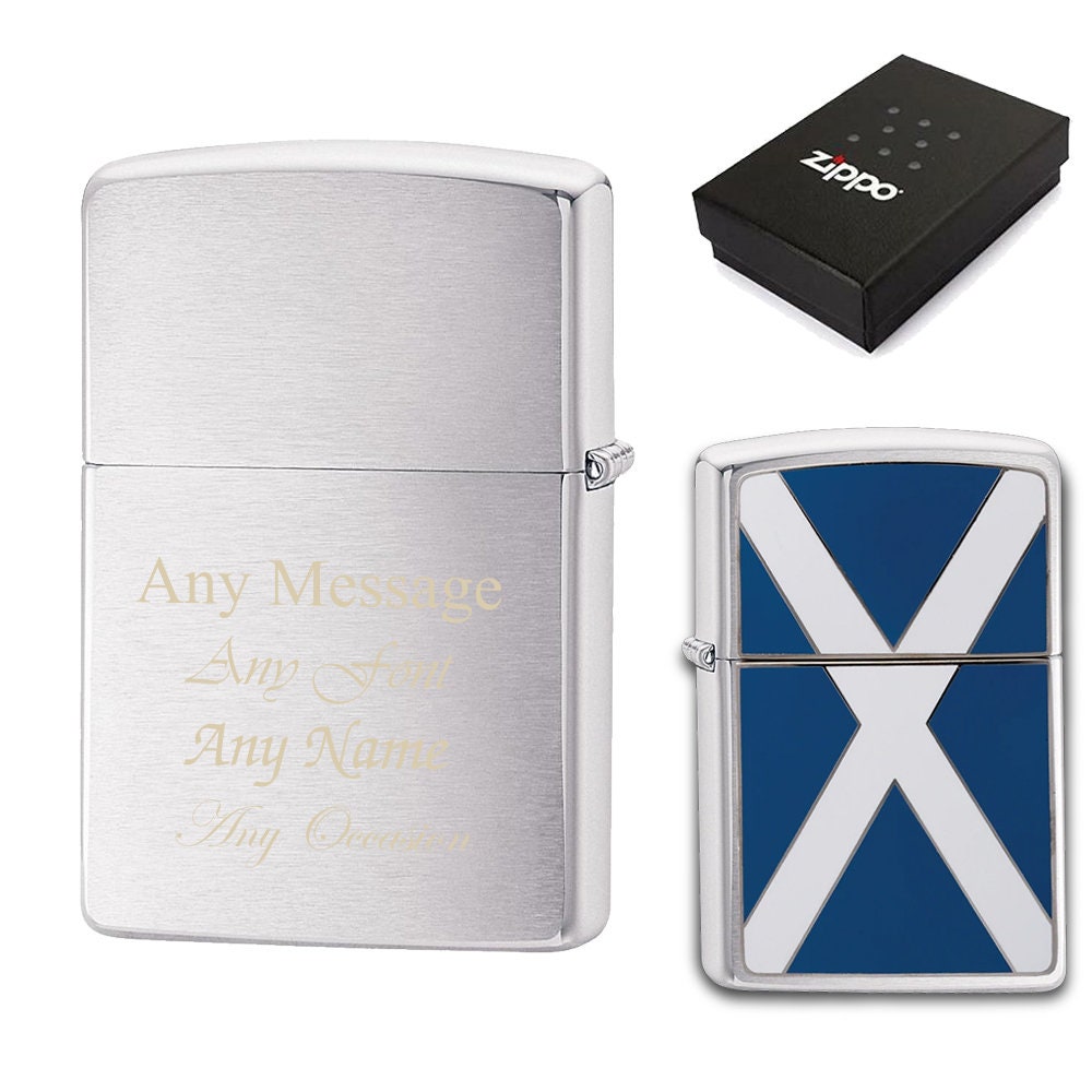 Engraved Scottish Flag Official Zippo Windproof Lighter