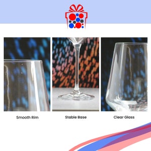 Personalised Engraved 390ml Infinity Red Wine Glass Gift Box Wedding Birthday Christmas image 4