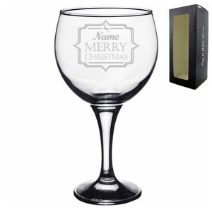 Personalisiertes Gin-Glas Mit Gravur – 24 Unzen Ballonglas, Ideal Als Weihnachtsgeschenk Verpackt