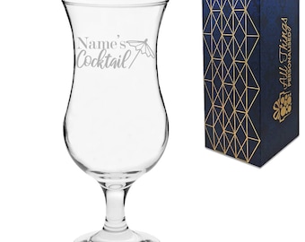 Personalisiertes graviertes Cocktailglas mit Geschenkbox, personalisieren Sie mit jedem Namen
