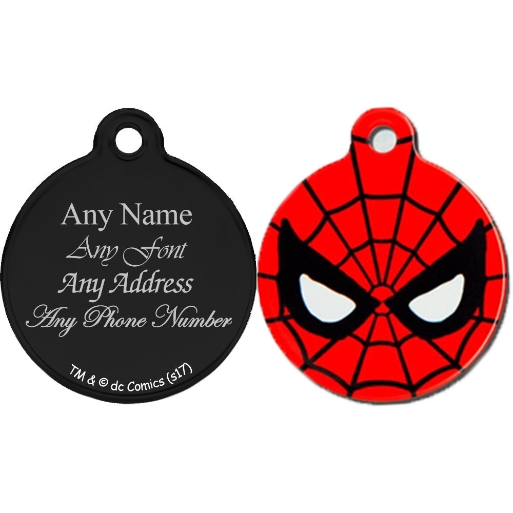 Personalised Engraved Superhero Pet Tag Measures to 32mm Supergirl Perfect for Any Pet