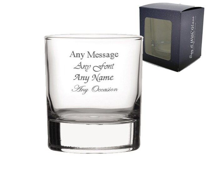 Personalised Crystal Whisky Glass Tumblers Set of 2 In Presentation Box from Go Find A Gift