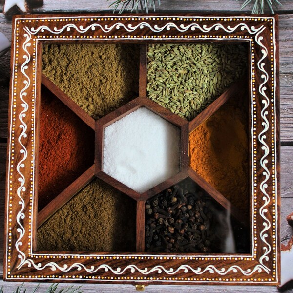 Vintage Spice Box Etsy