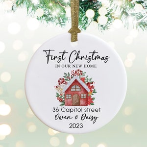 First Christmas in Our New Home Ornament, Personalized New Home Christmas Ornaments, 2023 New House Ornament Gift, Christmas Keepsake FH-001