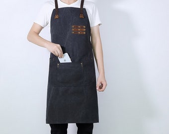 FREE SHIPPING Apron/Gift for Him/Her, Gift for Chefs, Artists, Butcher/ Restaurant apron/ Washed canvas aprons/Wholesale aprons