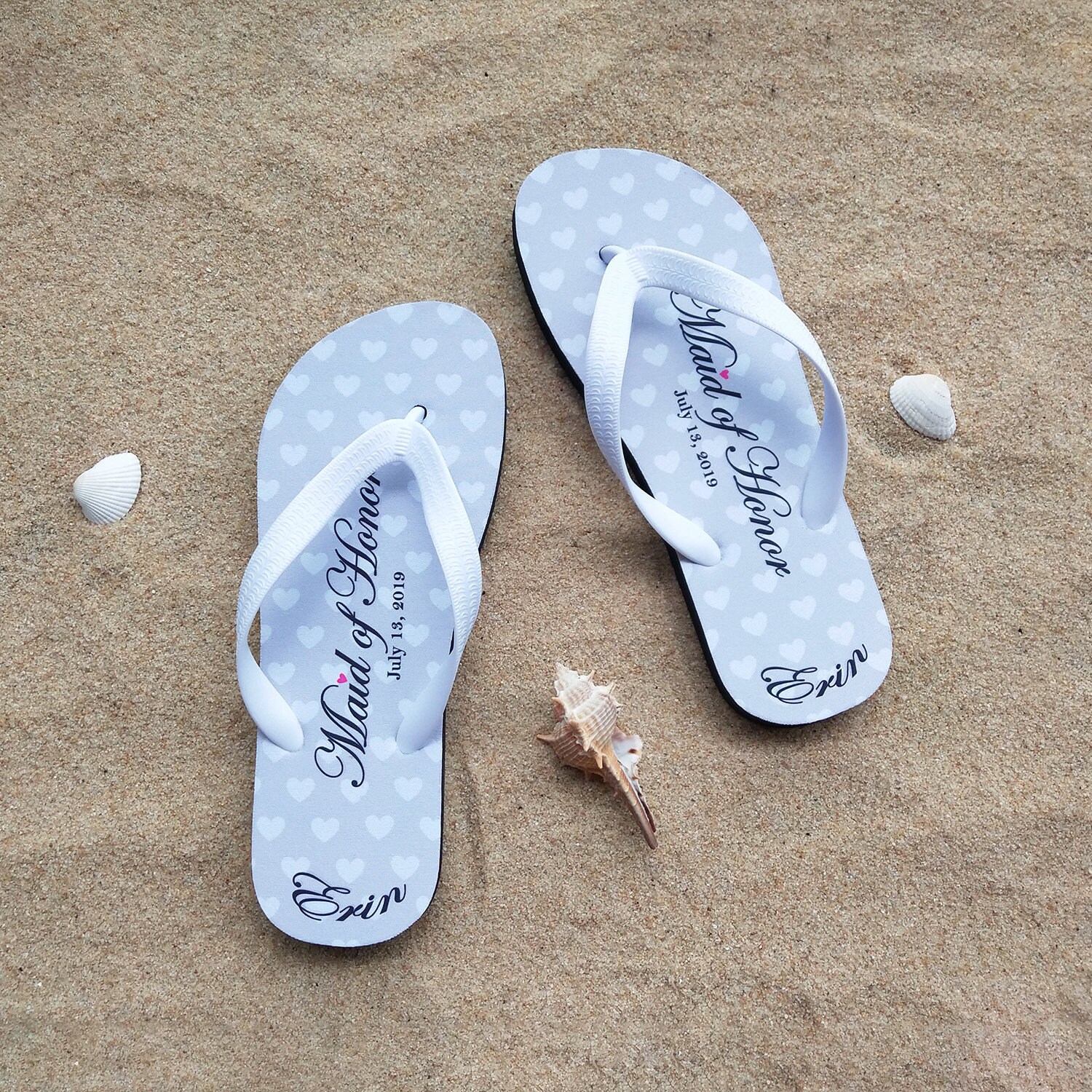 just married flip flops his and hers