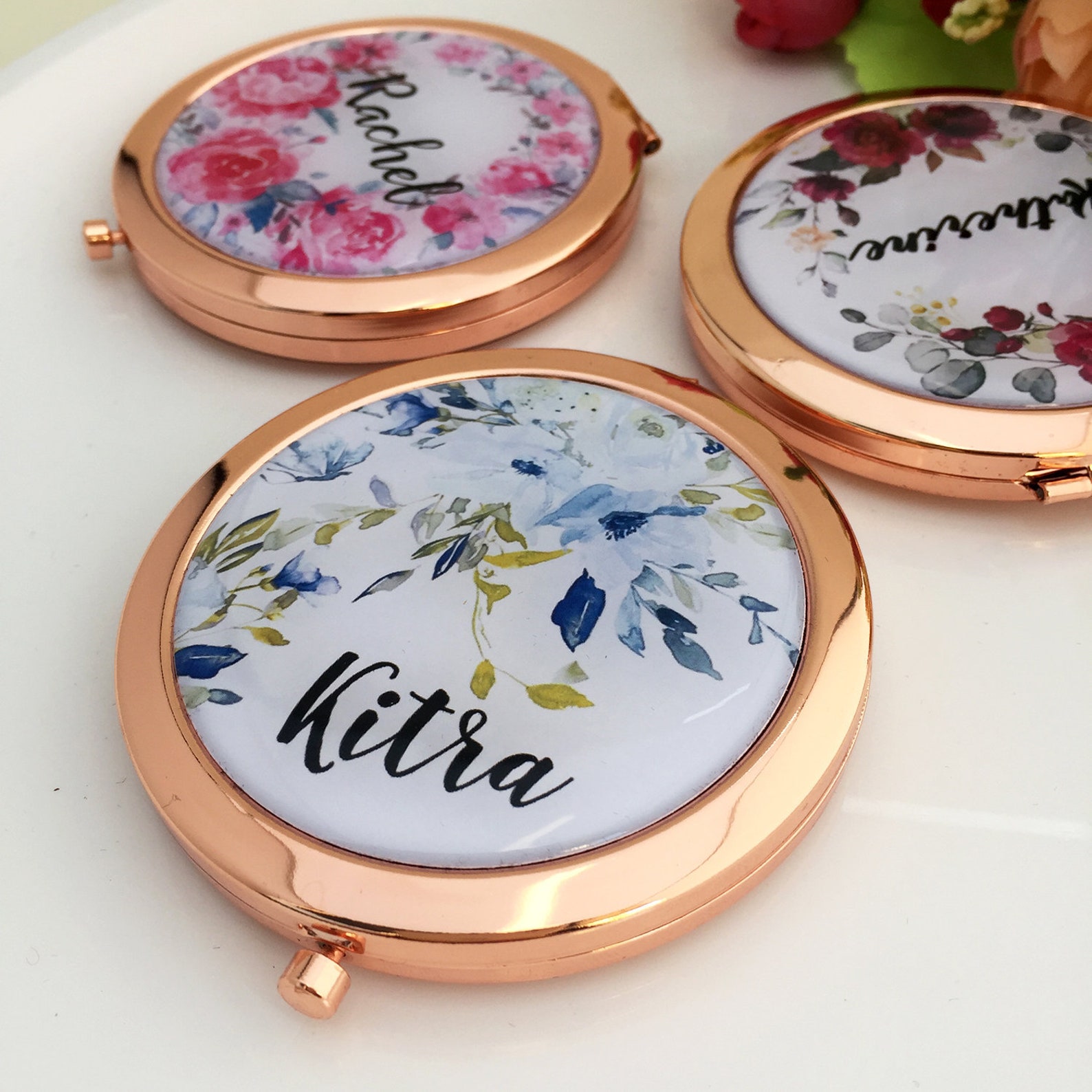 Compact Mirror Favors Compact Mirror Gift Gold Compact Mirror Etsy