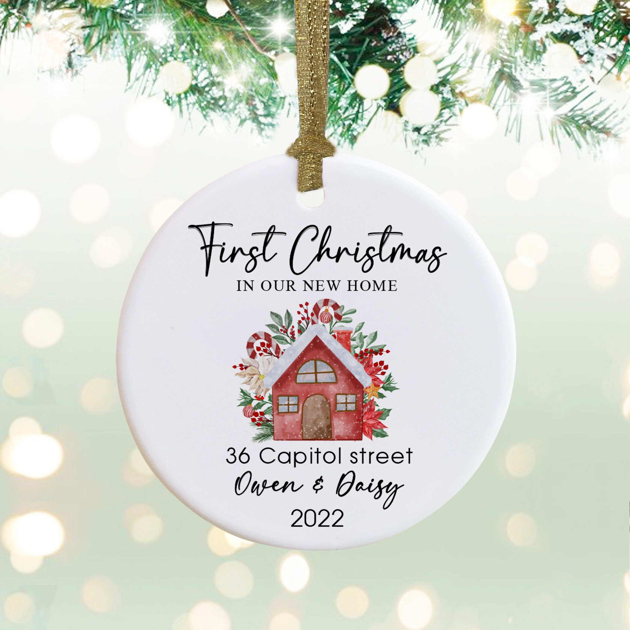 Discover First Christmas in Our New Home Ornament, Personalized New Home Christmas Ornaments