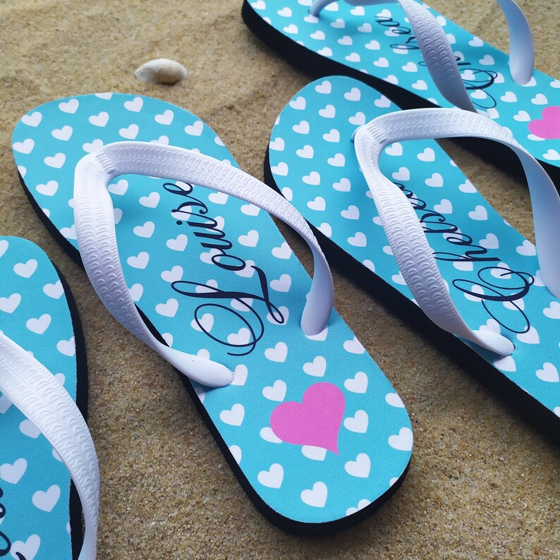 Beach Wedding Flip Flops Bridesmaid Flip Flops Honeymoon - Etsy