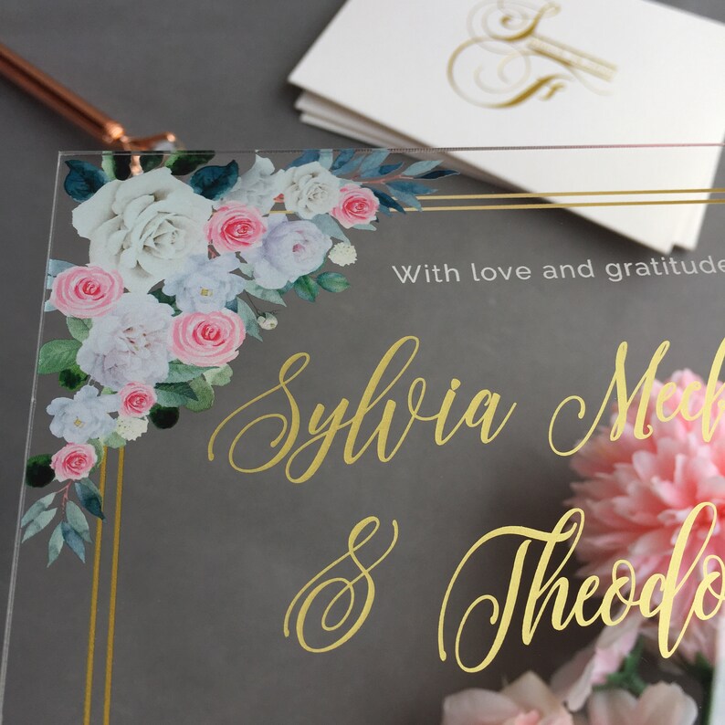 Custom Acrylic Wedding Invitation Acrylic Invites Blush Pink Etsy