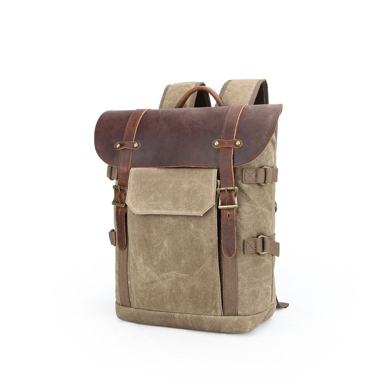Mens Leather Backpack Camera Bag Minimalist Backpack Laptop - Etsy