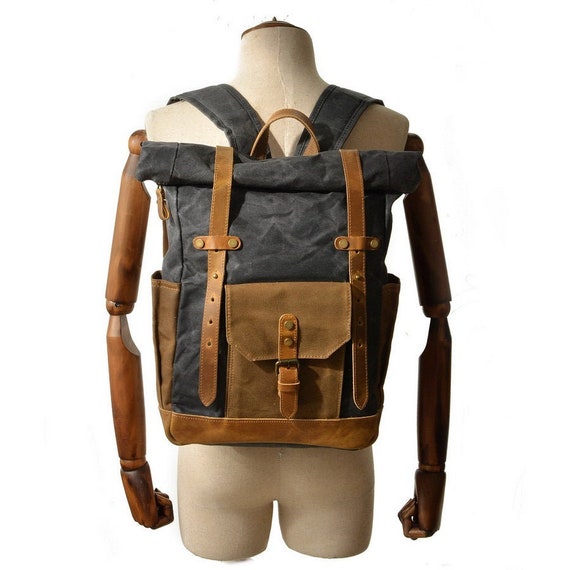 Waxed Canvas & Leather Rucksack, Corporate Gifts