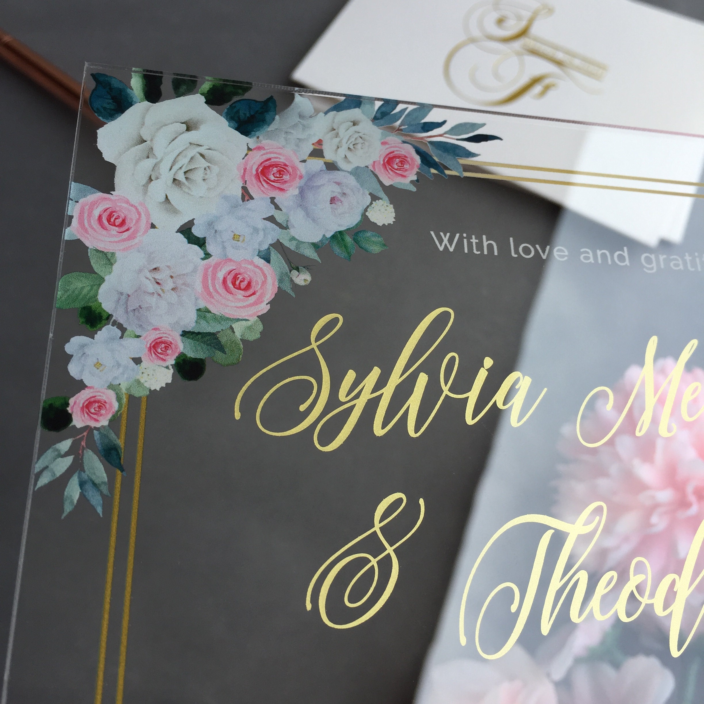 Custom Acrylic Invitation Custom Acrylic Wedding Save the Etsy