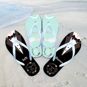 Custom Flip Flops ,Thank you gifts for guest, Bride shoe,Bride Flip flops