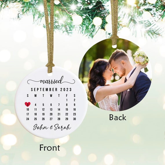 Just Married Ornament, Just Married Gifts, First Christmas Married  Calendar, Friends Marriage Keepsake, Newly Married Gift-orc001 