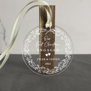 First Christmas Married Ornament Newlywed Gift Mr & Mrs Christmas Ornament Personalized Mr Mrs Wedding Ornament Wedding Gift Keepsake-AO008