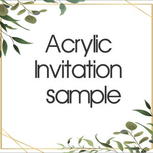 Custom Acrylic Wedding Invitation, Acrylic Invites,Acrylic Invitation, White Ink Acrylic Invitation,Transparent Invitation