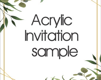 Custom Acrylic Wedding Invitation, Acrylic Invites,Acrylic Invitation, White Ink Acrylic Invitation,Transparent Invitation