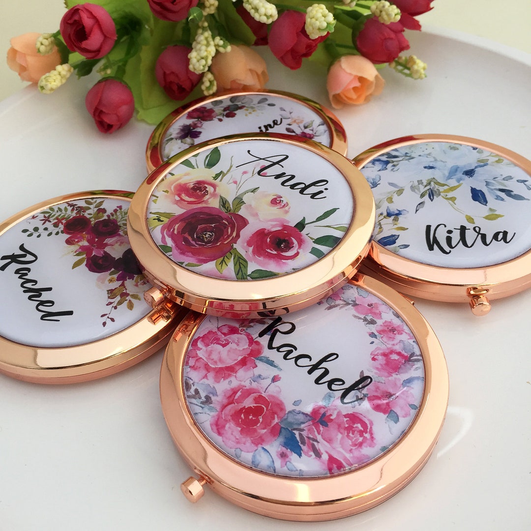 Compact Mirror Favors Compact Mirror Gift Gold Compact Mirror