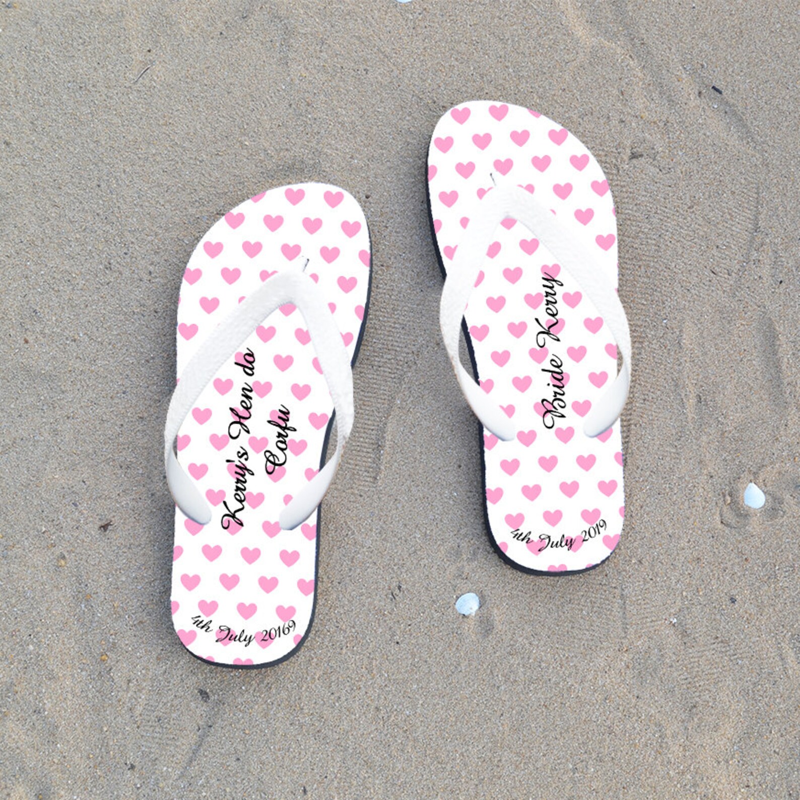 Bridesmaid Flip Flops just Married Flip Flops custom Flip Etsy