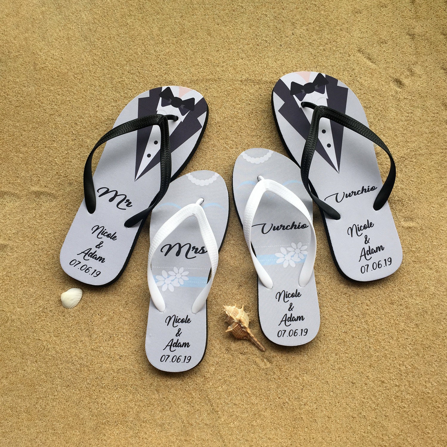 Custom Flip Flops, Bridal Flip Flops, Wedding Flip Flops, Mr Flip Flop, Mrs  Flip Flops,white Flip Flops,beach Flip Flop 