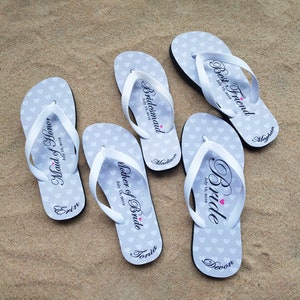 Bride flip flops, Custom flip flops, Bridal flip flops, Personalized flip flops, Wedding flip flops, Bride flip flops for wedding