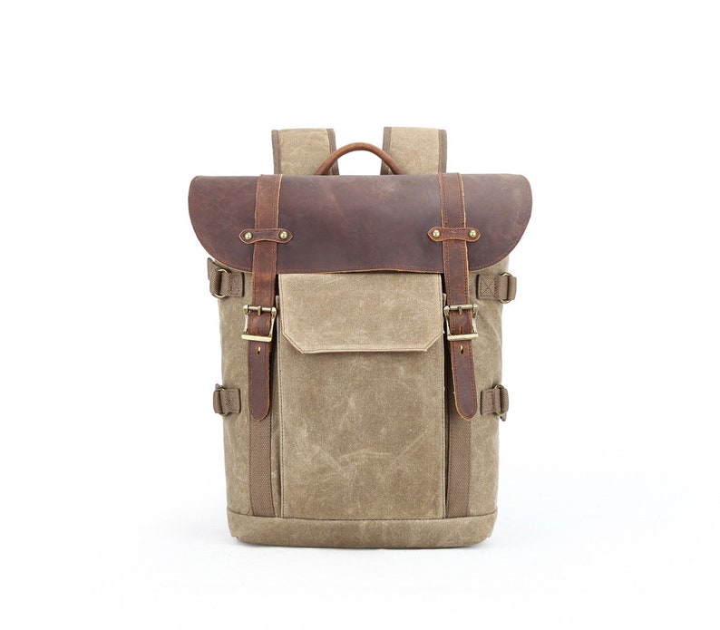 Mens Leather Backpack Camera Bag Minimalist Backpack Laptop - Etsy