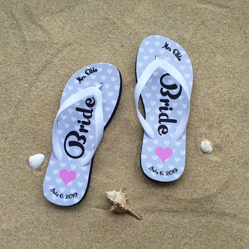 Beach Wedding Flip Flops Just Married Flip Flops Honeymoon - Etsy