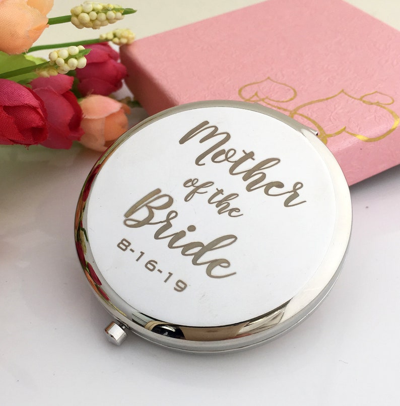 Engraved Compact Mirror Personalized Gift for Bridesmaid Etsy