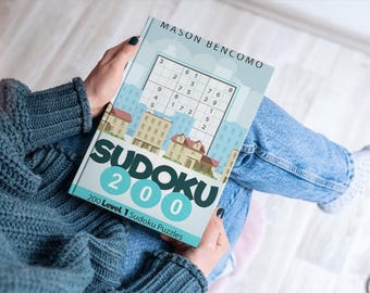 Sudoku-Rätsel für Anfänger - Einfach druckbare Sudoku-PDF | 200 Entspannende Denkspiele mit Antworten