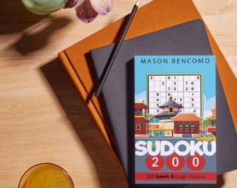 Hard Sudoku Puzzles – Printable Sudoku PDF for Experienced Solvers | 200 Challenging Brain Games with Answers (Book 6)