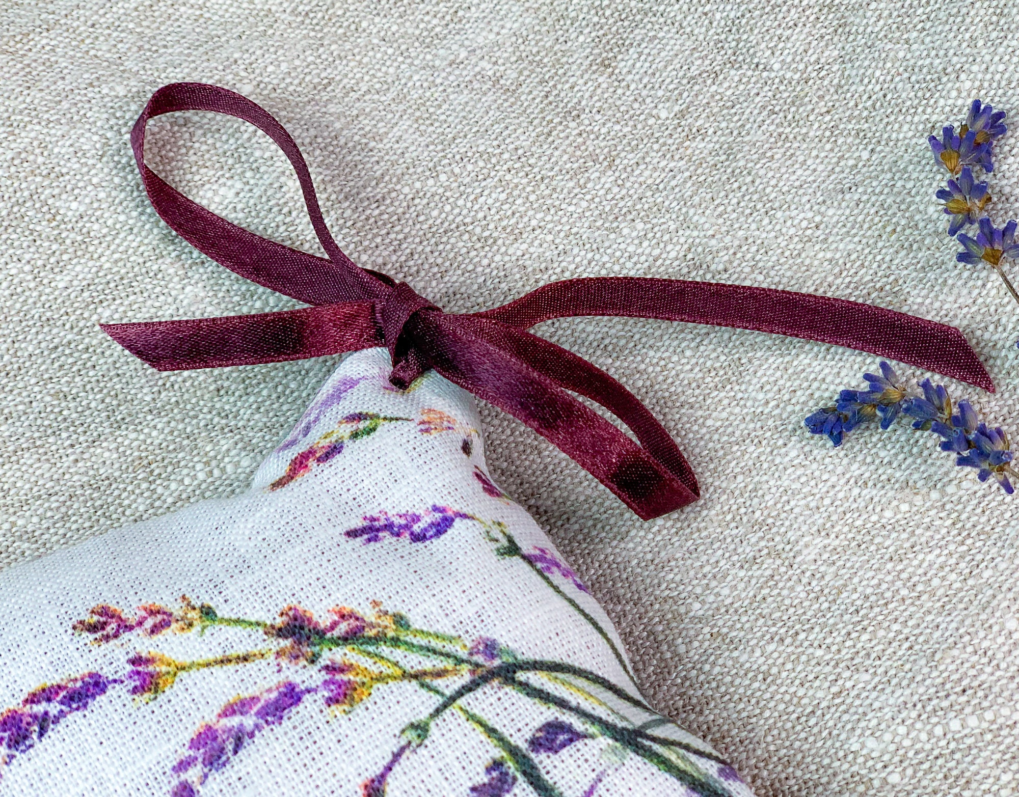 Lavender mini pillow with lavender flowers Aroma relaxing nice Etsy