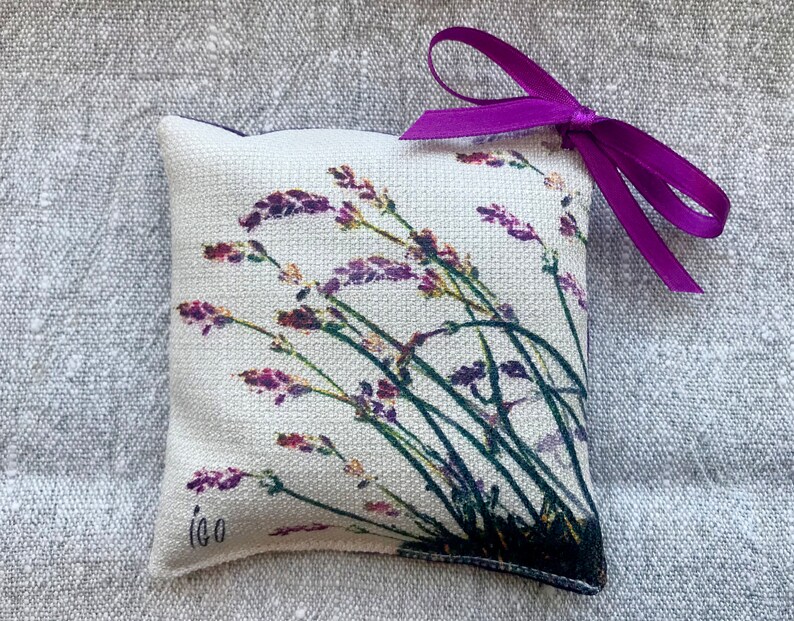 Lavender Mini Pillow With Lavender Flowers Aroma Relaxing Nice Etsy