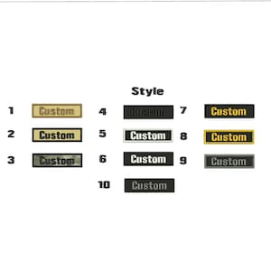 Custom Name Tapes Embroidery Patch 1x4 inches Hook backing Square Corners