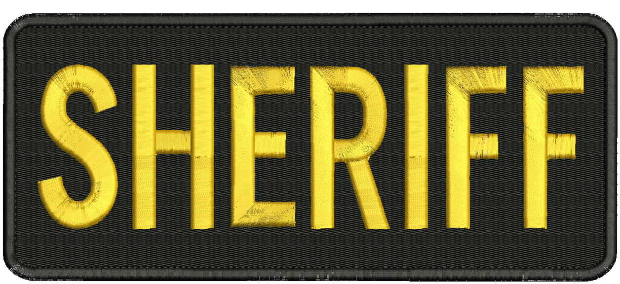 2 Sets "Sheriff" "POLICE" embroidery patches 3x10 and 2x6 inches hook OD green 2 Sets "Sheriff" "POLICE" embroidery patches 3x10 and 2x6 inches hook OD green