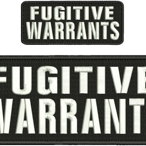 Moordyses Fugitive Recovery Agent Warrant Division Velcro Patch for  Uniforms, Backpacks, Vest, Jackets end Cap, Security Patch One Small and  One Large