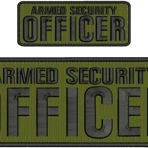 Peut inclure: Deux patchs brodés vert et noir qui indiquent "ARMED SECURITY OFFICER".