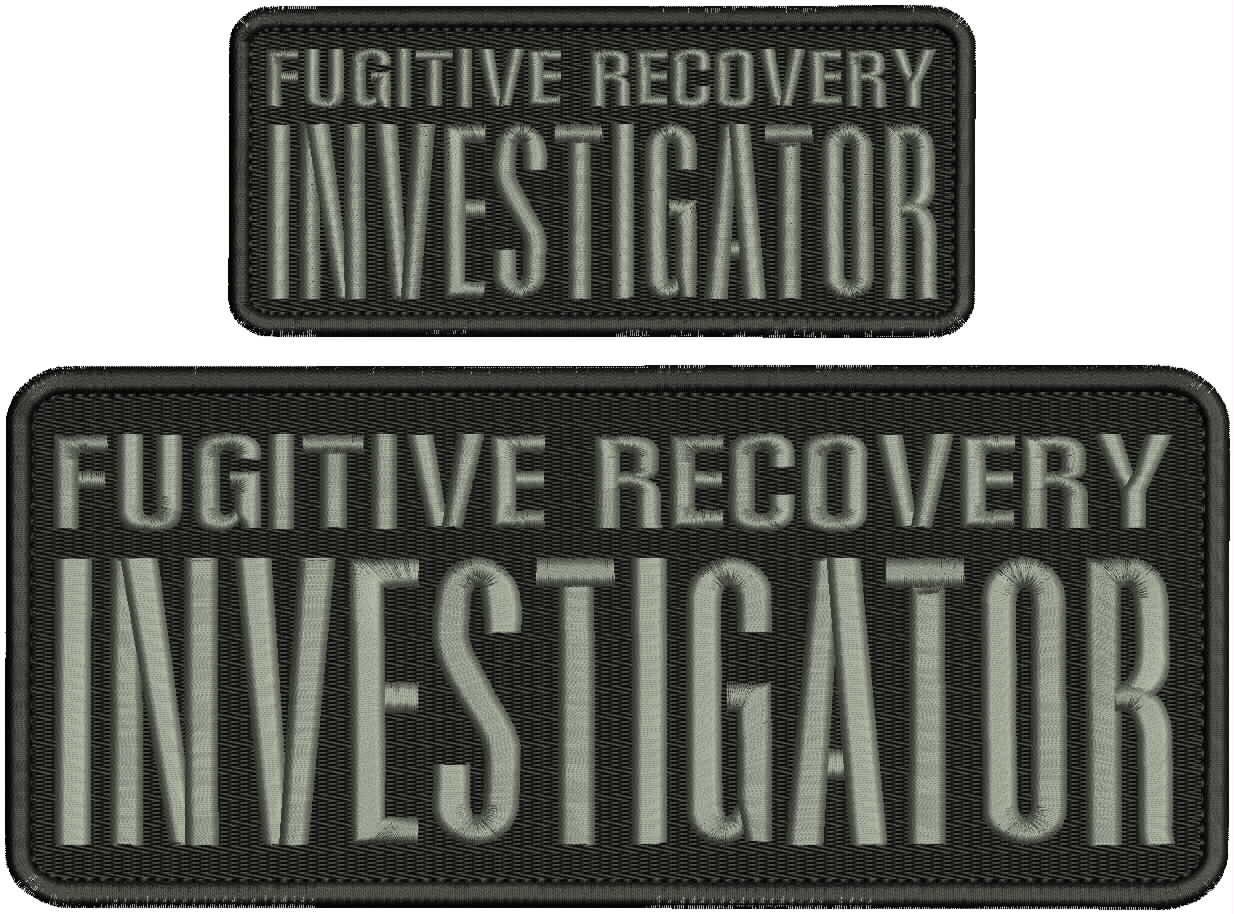 Agent Warrant Division Enbroidey Patch 4x10 & 2.5x6 hook on back od/blk 