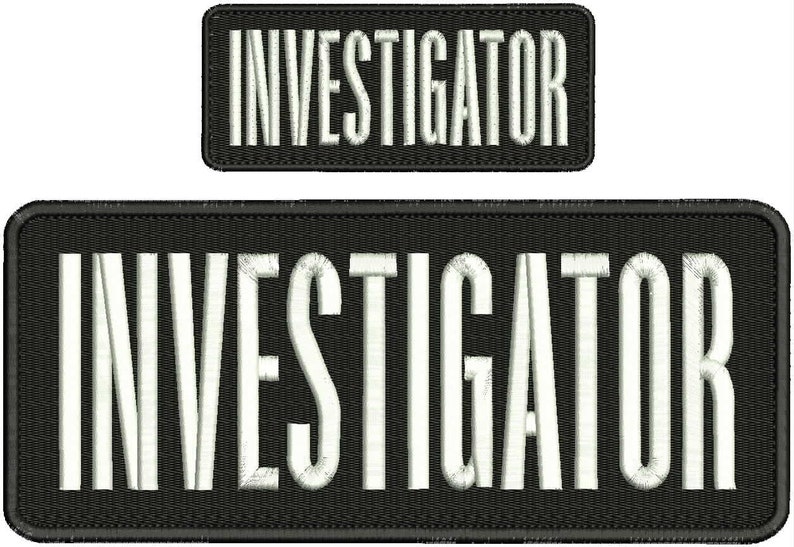 POLICE embroidery patches 4x10/" and 2x5 hook on back white letters
