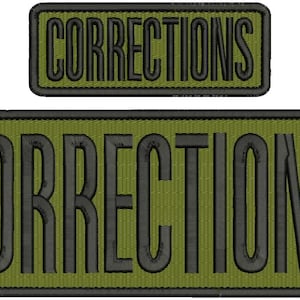 KORRIGERINGAR Broderilapp 4x10 och 2x5 tum Hinkbaksida grön svart tråd