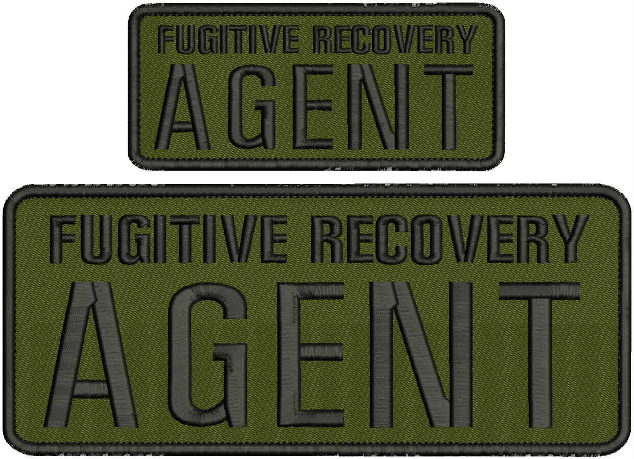 FUGITIVE RECOVERY AGENT EMB PATCH 4C10 AND 2.5X6 HOOK ON BACK MULTIC/BLK
