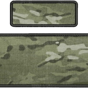 Blank Embroidery Patch 10x4 and 5x2 inches Hook backing multicam and black thread
