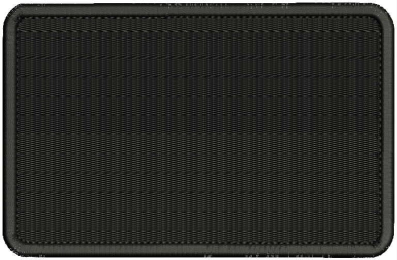 K&ouml;nnte beinhalten: Schwarzer rechteckiger Patch mit einer strukturierten Oberfl&auml;che und einem gen&auml;hten Rand.