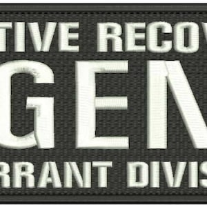 May include: White text on a black background reads "Fugitive Recovery Agent Warrant Division".