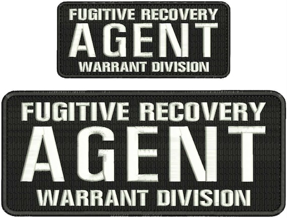 state police embroidery patches 4X10 hook ON BACK white letters od green